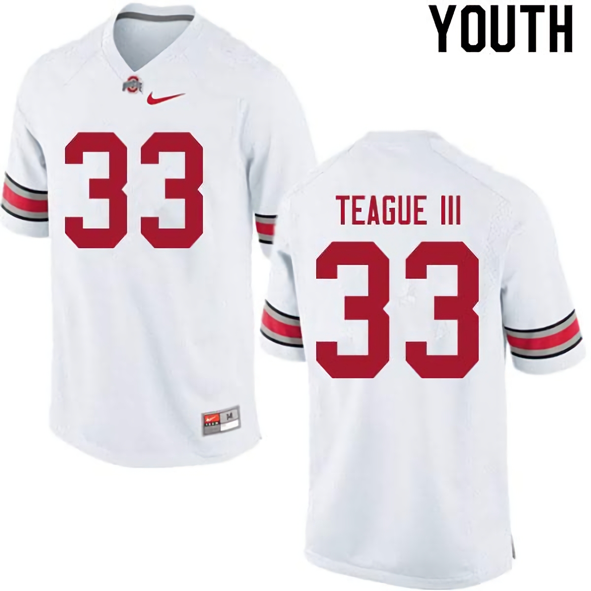 Master Teague III Ohio State Buckeyes Youth NCAA #33 Nike White College Stitched Football Jersey SNE5756FY